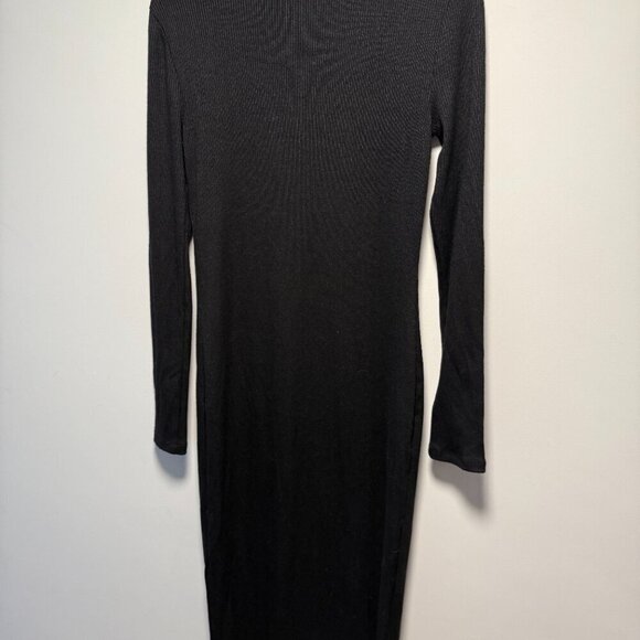 Gap BodyCon Knit Black Mock Neck Maxi Dress Small Tall - Picture 4 of 4